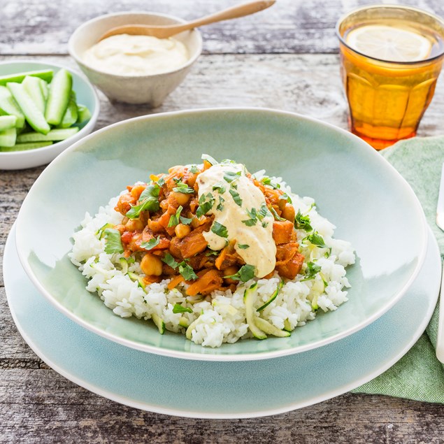 Chickpea and Pumpkin Korma with Courgette Rice - My Food Bag