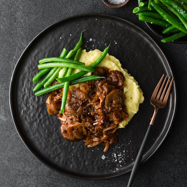 Mushroom And Beef Brisket Ragù with Creamy Brie Mash