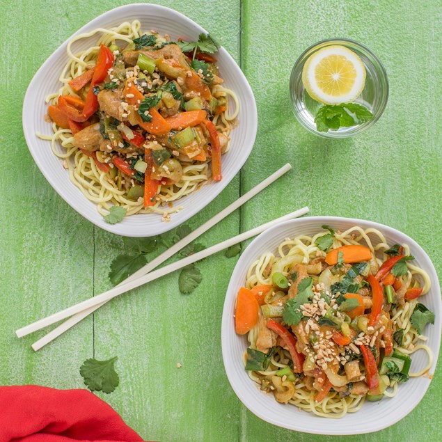 Thai Chicken Noodle and Vegetable Stir-Fry