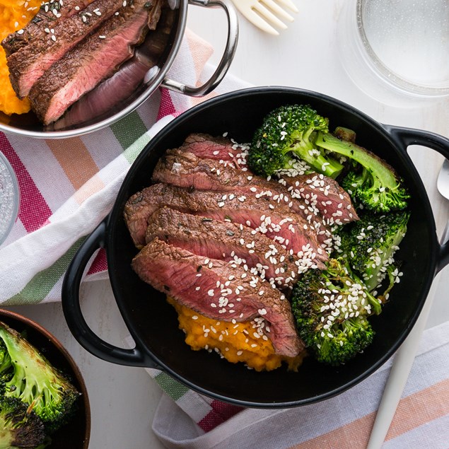 Japanese Beef with Sweet Potato Mash & Sesame Mayo