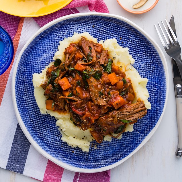 Braised Beef Brisket with Mash & Garlic Cream