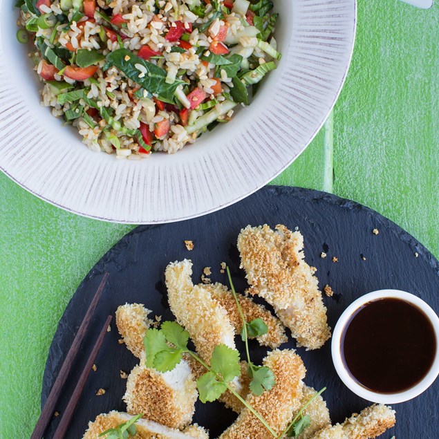 Chicken Katsu with Vegetable Brown Rice