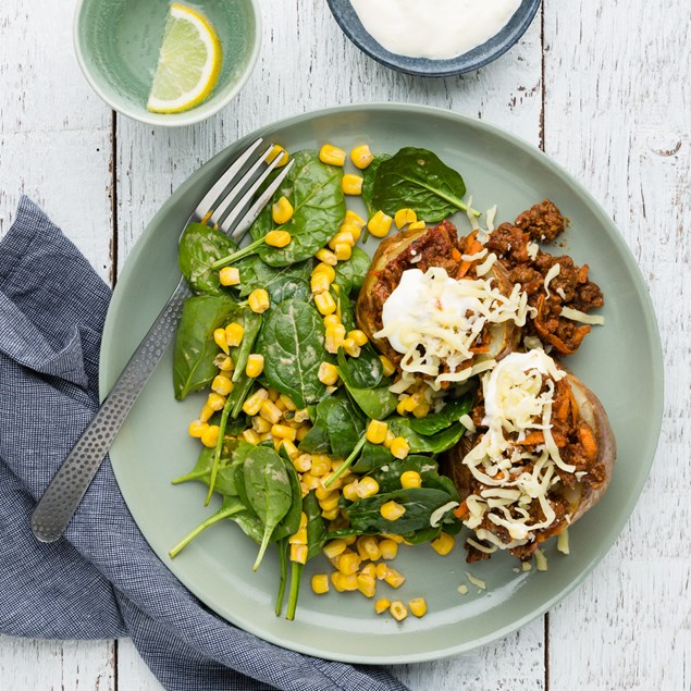 Mexican Beef Jacket Potatoes with Chipotle