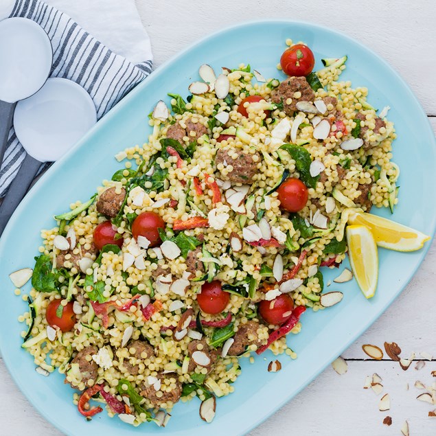 Chorizo, Roast Capsicum and Pearl Couscous Salad