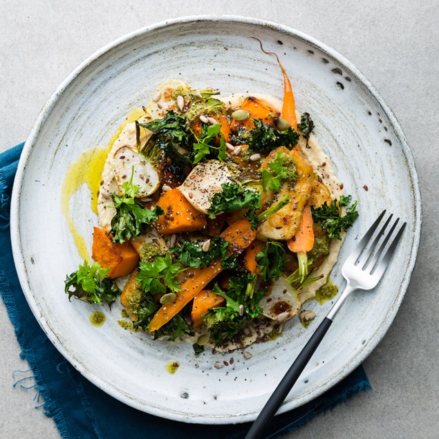 Roast Pumpkin and Halloumi Tray Bake