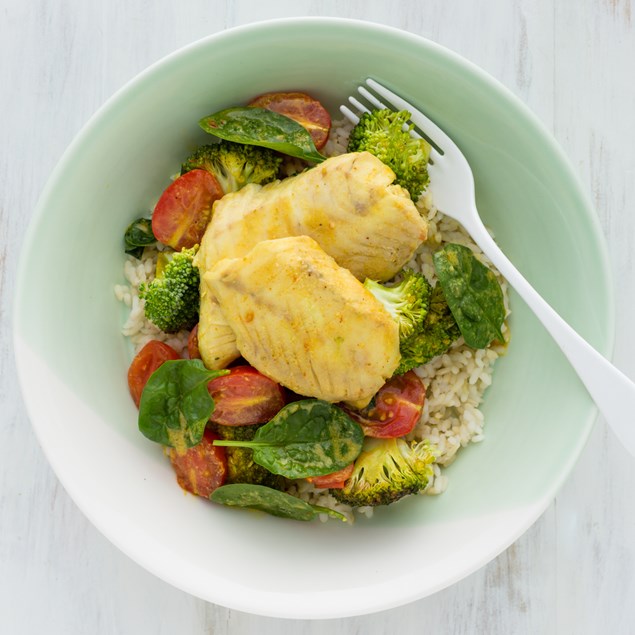 Thai Fish Curry with Brown Rice