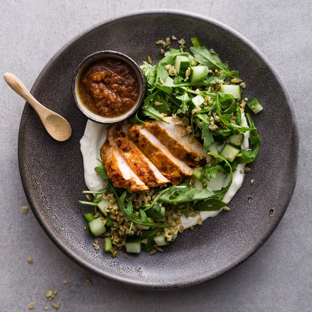 Chilean Chicken with Freekeh Rocket Salad