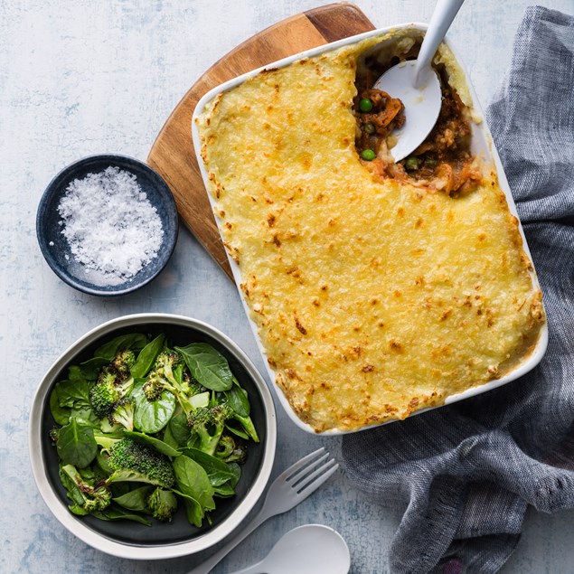 Spring Lamb Shepherd’s Pie with Roasted Broccoli