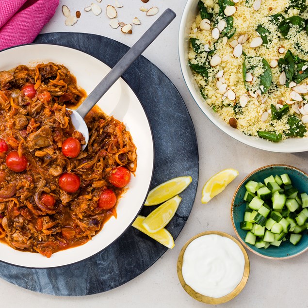 Lamb Tagine with Spinach Couscous and Yoghurt