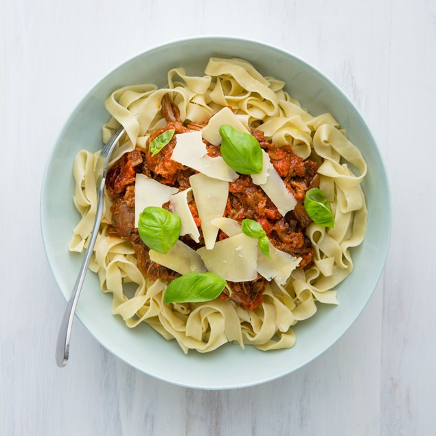 Braised Beef Ragù with Fresh Fettuccine
