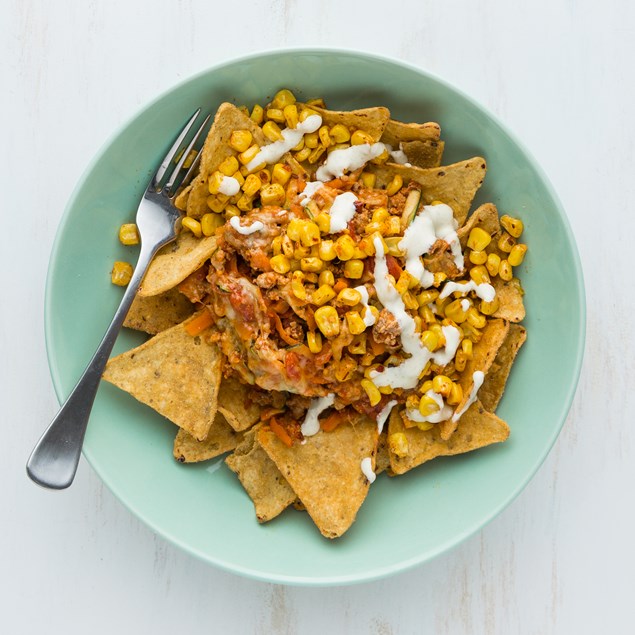 Turkey Nachos with Spiced Corn