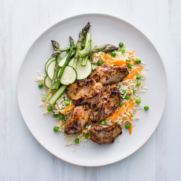 Jamaican Jerk Chicken with Coconut Rice and Peas