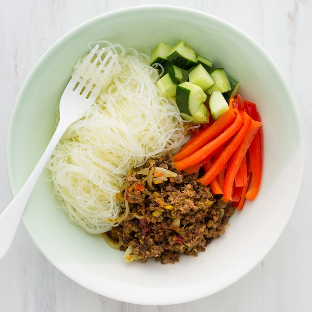 Lemongrass Beef with Vermicelli Noodles and Lime Dressing