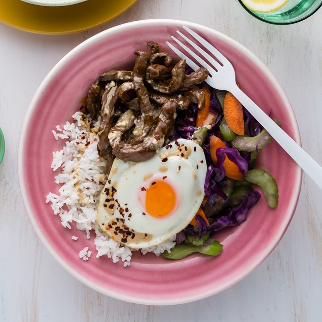 Korean Beef Bibimbap Bowls