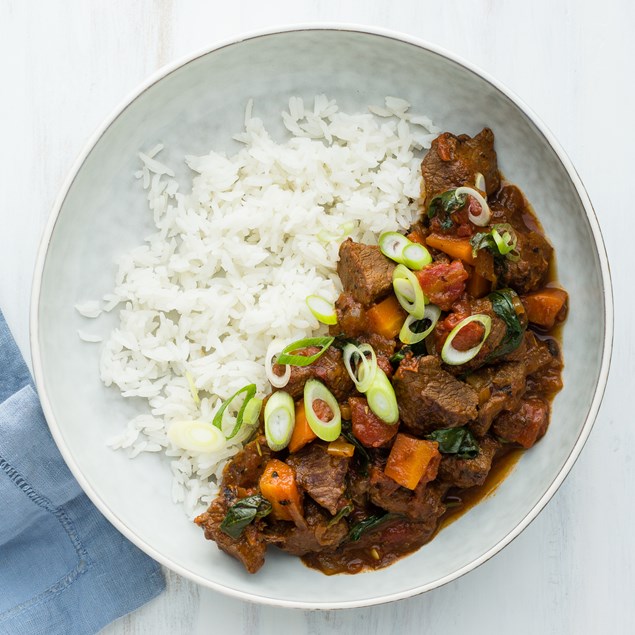 Slow-Braised Beef Casserole with Jasmine Rice