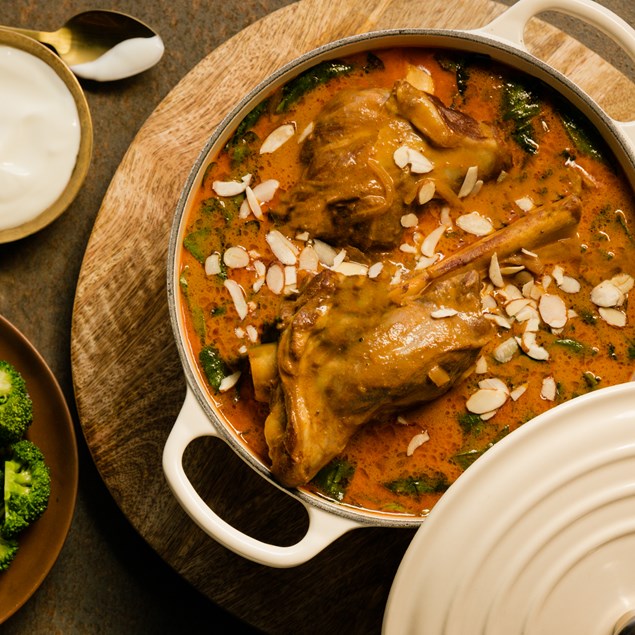 Indian Lamb Shank Curry with Basmati Rice