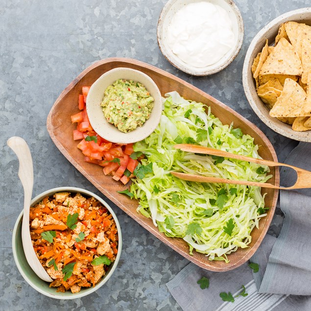 Aztec Spiced Tofu Nachos with Guacamole