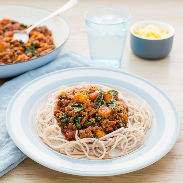 Quinoa Rice Spaghetti Bolognaise