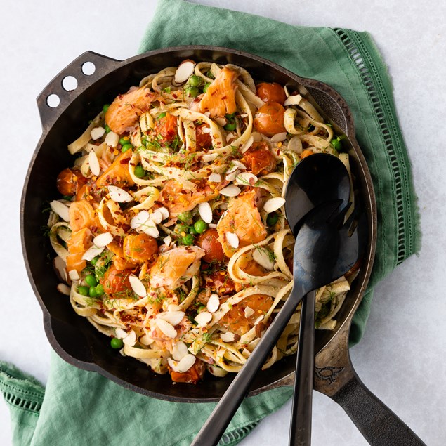 Smoked Salmon with Creamy Lemon & Dill Linguine