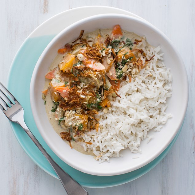 Thai Green Pumpkin Curry with Basmati Rice