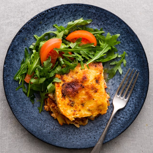 Tofu Lasagne with Cheats Béchamel and Rocket Salad