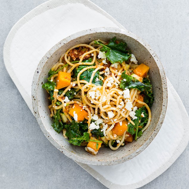 Roast Pumpkin Mediterranean Pasta