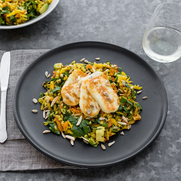 Pan-Fried Haloumi with Golden Beetroot Salad