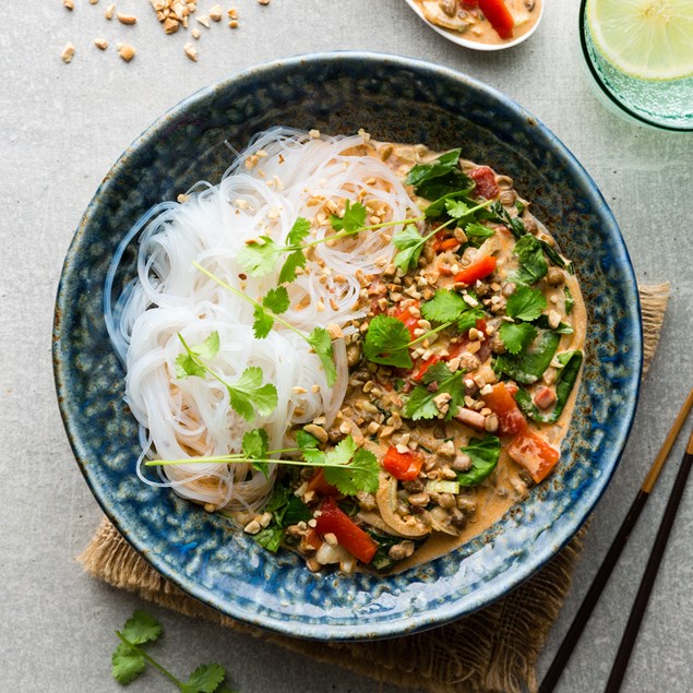 Panang Coconut Curry with Vermicelli Noodles