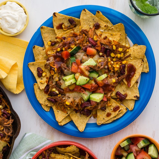 Tex-Mex Beef Brisket & Bean Nachos