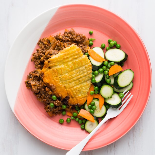 Lamb Potato Top Pie with Veggies