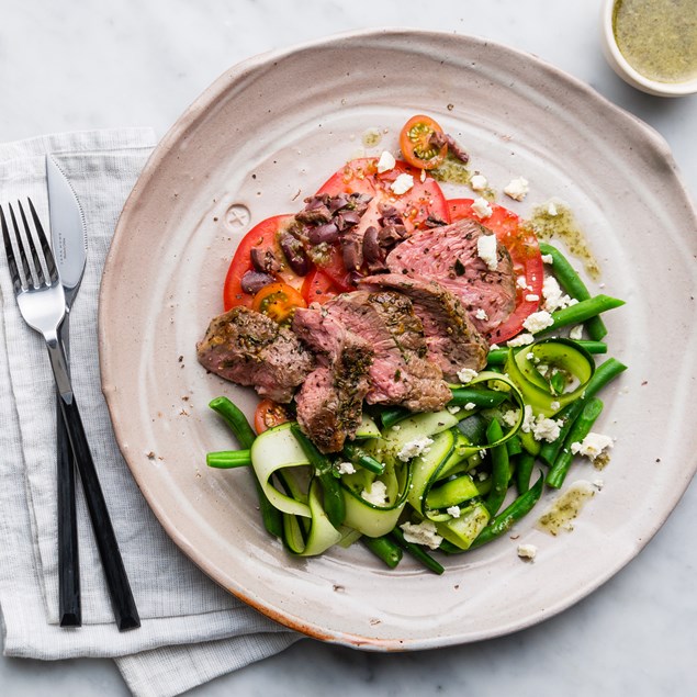 Lamb Rump Steaks with Tomato Salad & Herb Vinaigrette