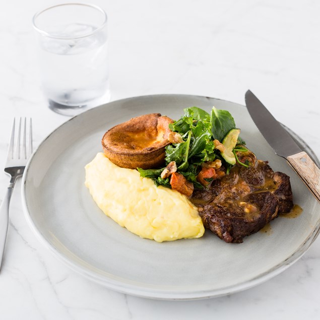 Beef Scotch Fillet with Whipped Potato and Greens