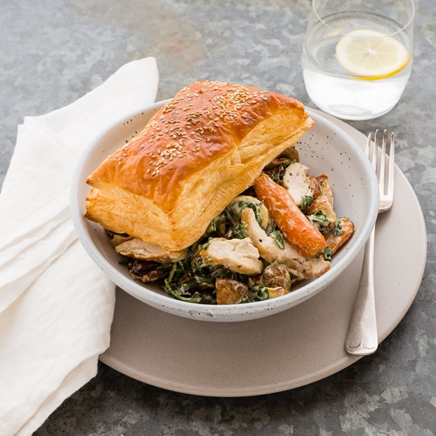 Chicken Pie with Roasted Winter Vegetables