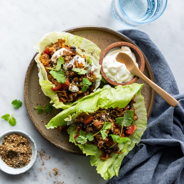 Mexican Chicken and Black Beans with Sour Cream