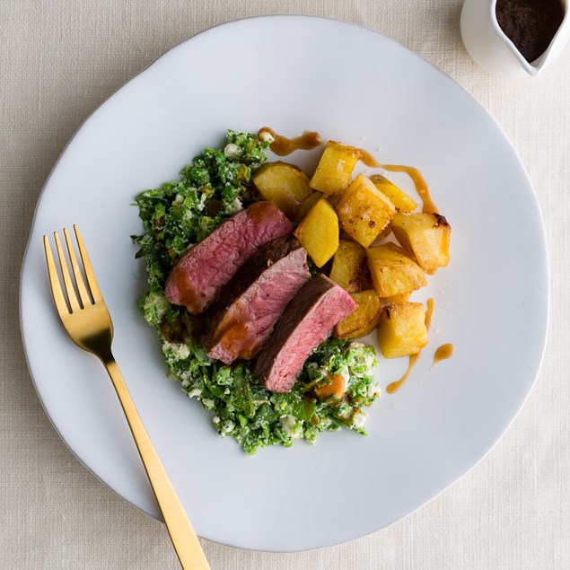 Butterflied Lamb Leg with Fondant Potato and Gravy