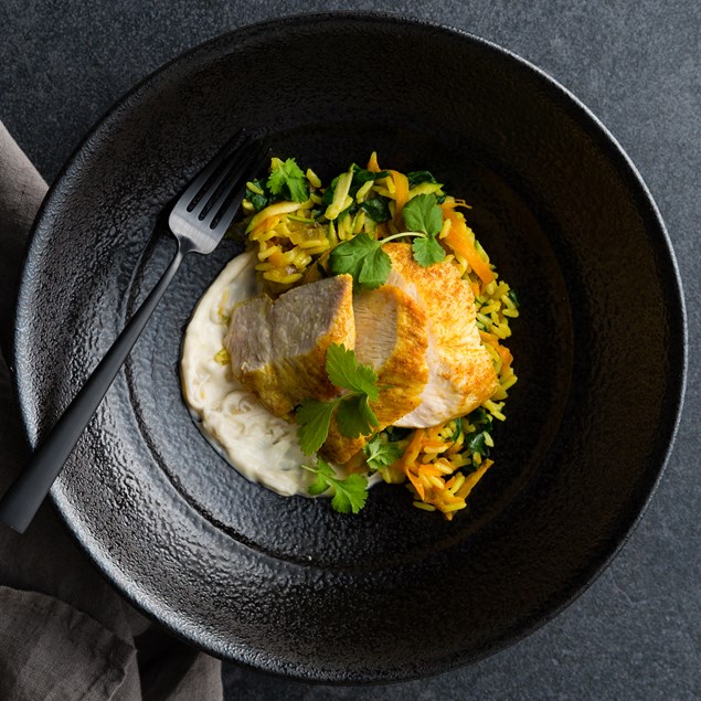 Persian Chicken with Jewelled Rice and Preserved Lemon Mayo