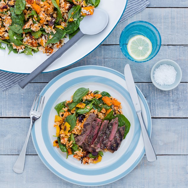 Rosemary Beef with Vegetable Wild Rice