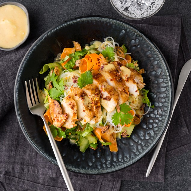 Laksa Fried Chicken with Malaysian Vermicelli Salad