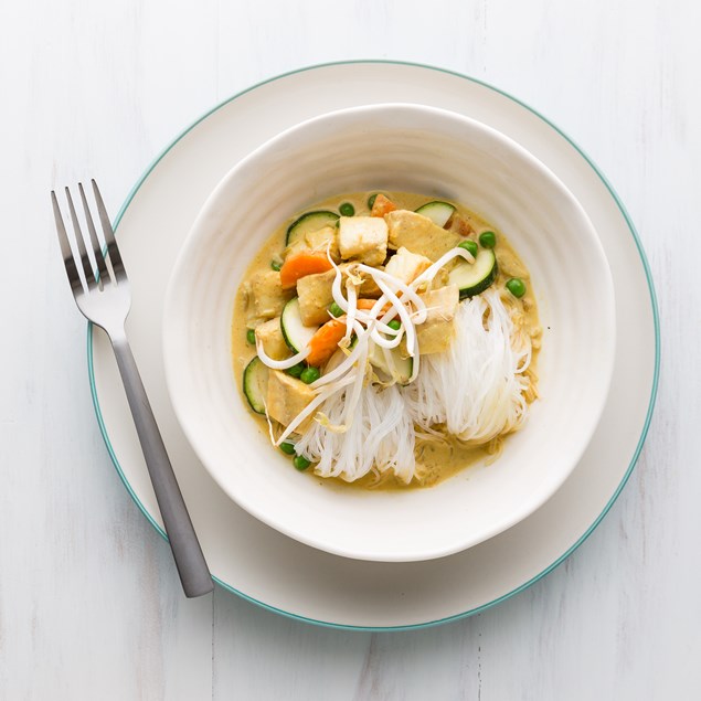 Market Fish Laksa with Coconut Vegetables