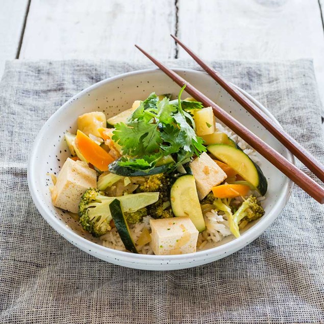 Thai Red Tofu Curry with Jasmine Rice
