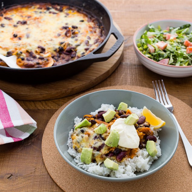 Cheesy Bean Chilli And Rice