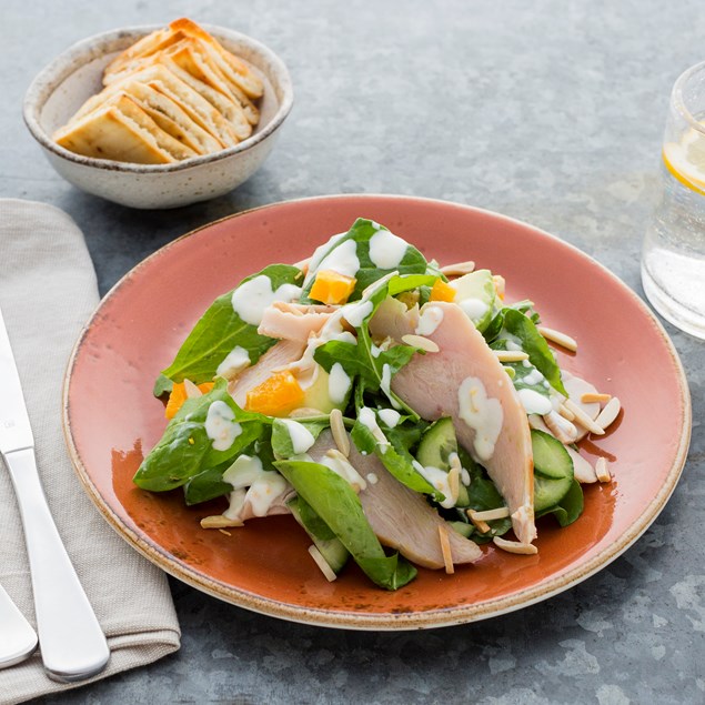 Smoked Chicken and Rocket Salad with Yoghurt Dressing