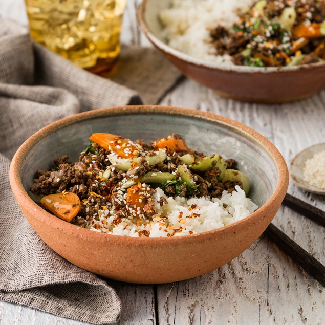 Beef Bibimbap with Korean Sauce