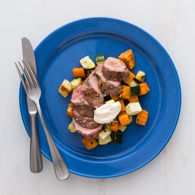 Miso Lamb with Honey Roast Veggies