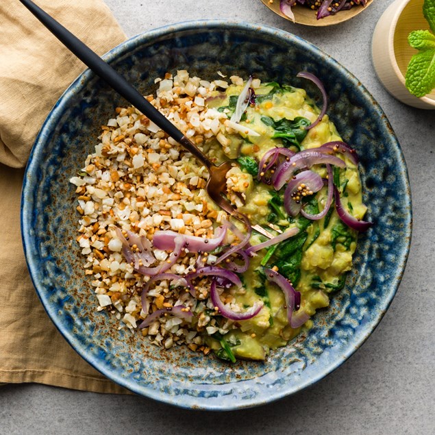 Lemongrass Dhal with Cauliflower Peanut ‘Rice’