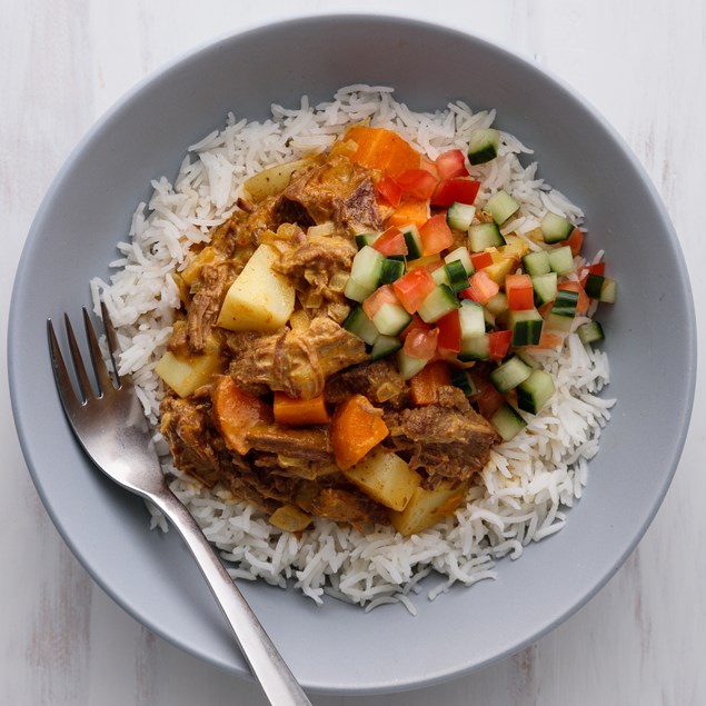 Pulled Beef Massaman & Potato Curry with Basmati Rice