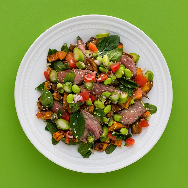 Beef and Sesame Roasted Kumara