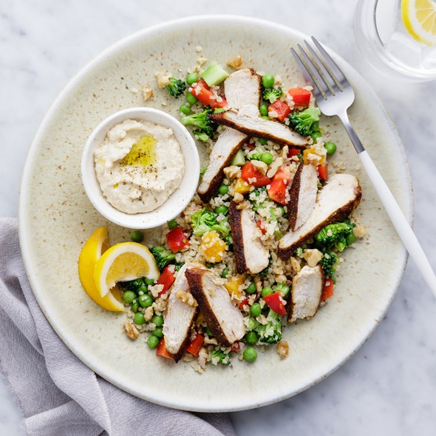 Persian Chicken with Orange and Bulgur Salad