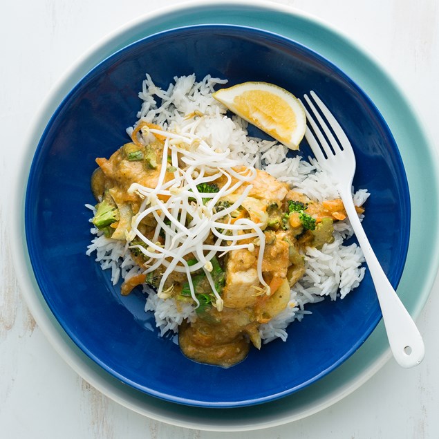 Market Fish with Korma Sauce and Rice
