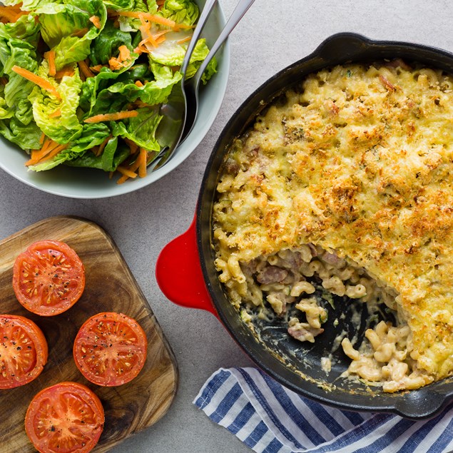 Mac and Cheese with Grilled Tomatoes